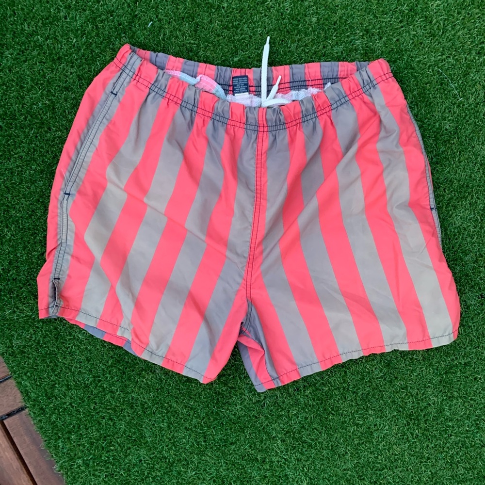 VTG land’s end stripes trunks sz M